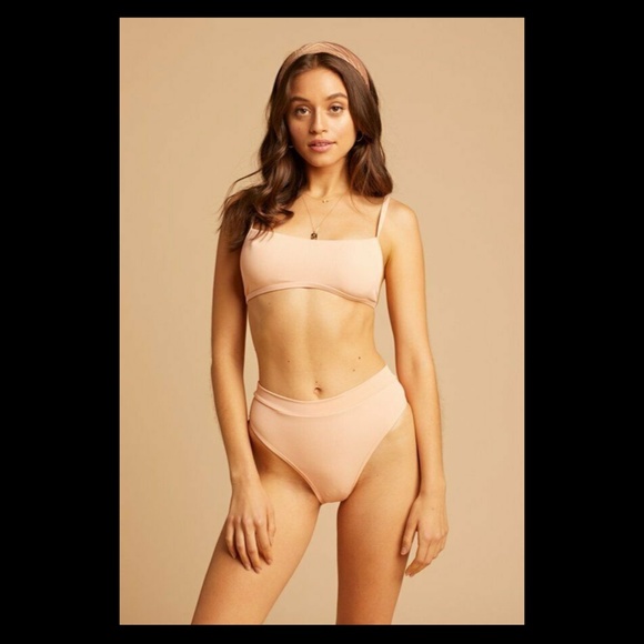 NWT $99 L Space Ridin Frenchi Bitsy Cut High‎ Waist Bikini Bottoms [ Large ] - Picture 2 of 12